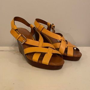 Loft leather sandals with wedge heel - like new